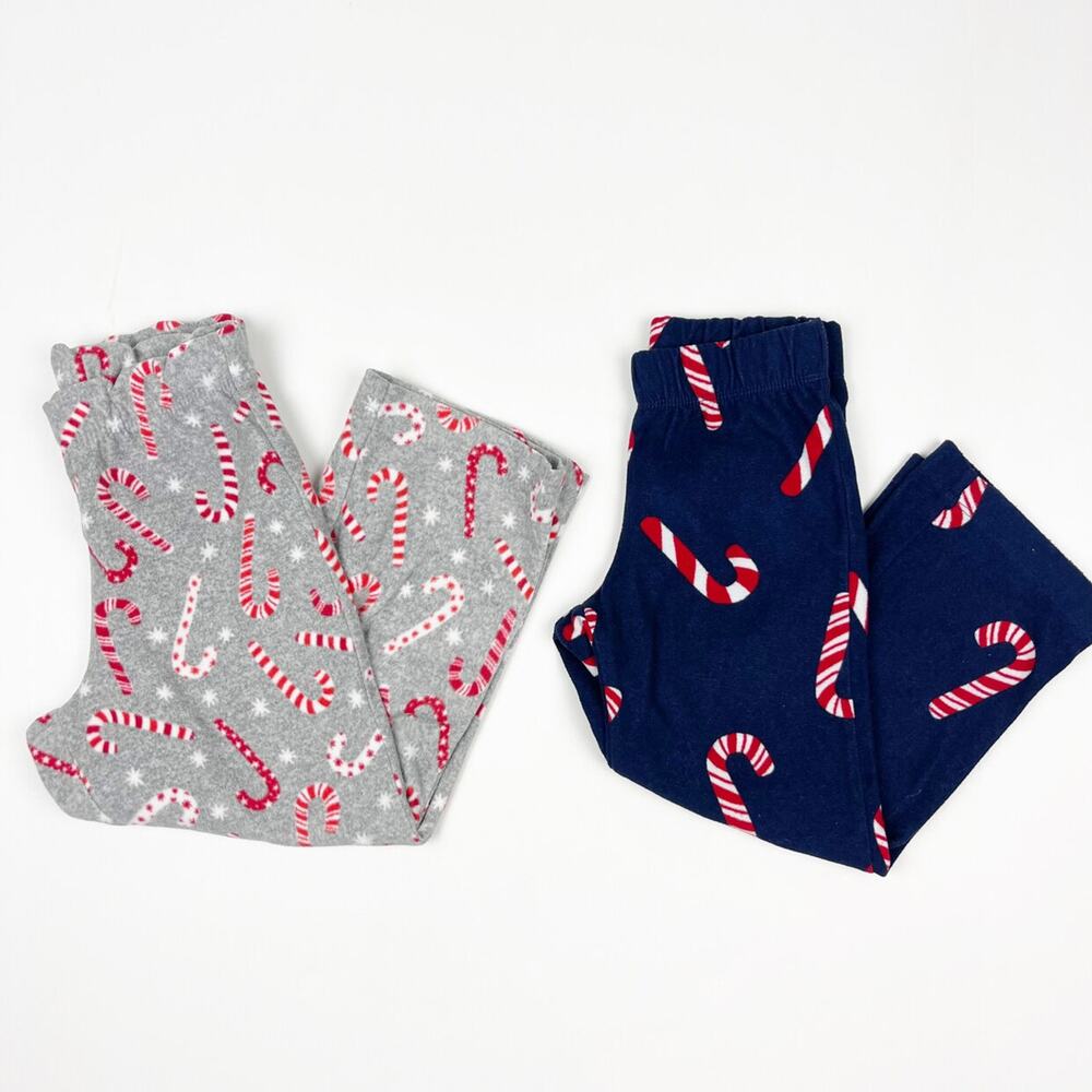 Old Navy Micro Fleece Candy Cane Pajama Pant Bundle XS 5 - Picture 1 of 7